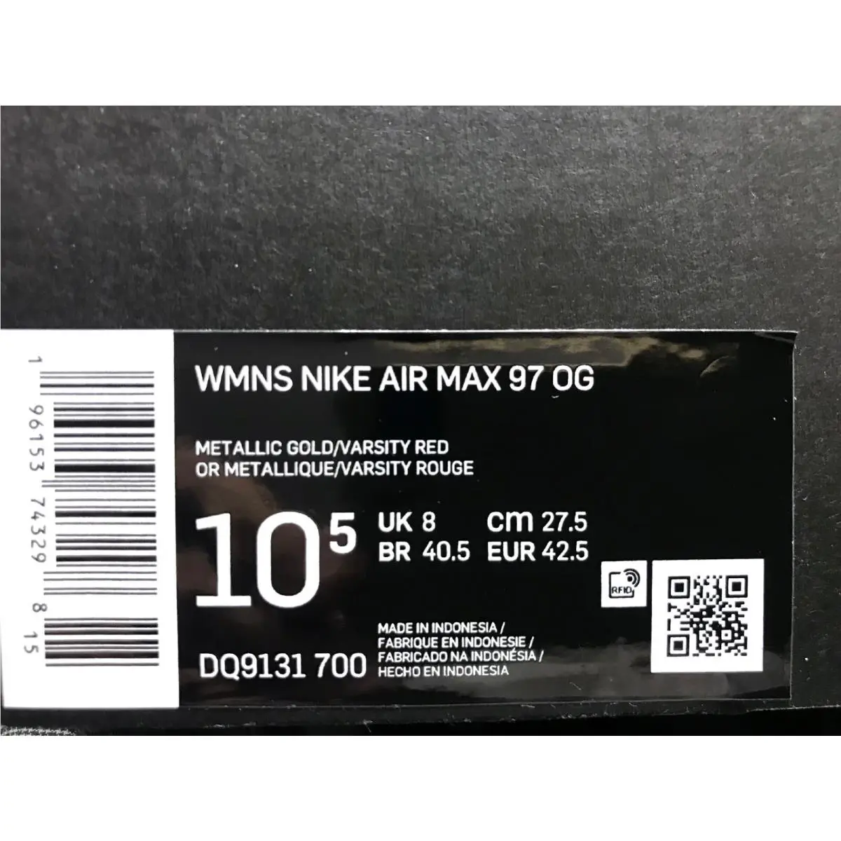 Nike shoes - Nike Air Max 97 - Air Max - DQ9131 700 - Metallic Gold/Varsity Red (UPC: 196153743236) 3