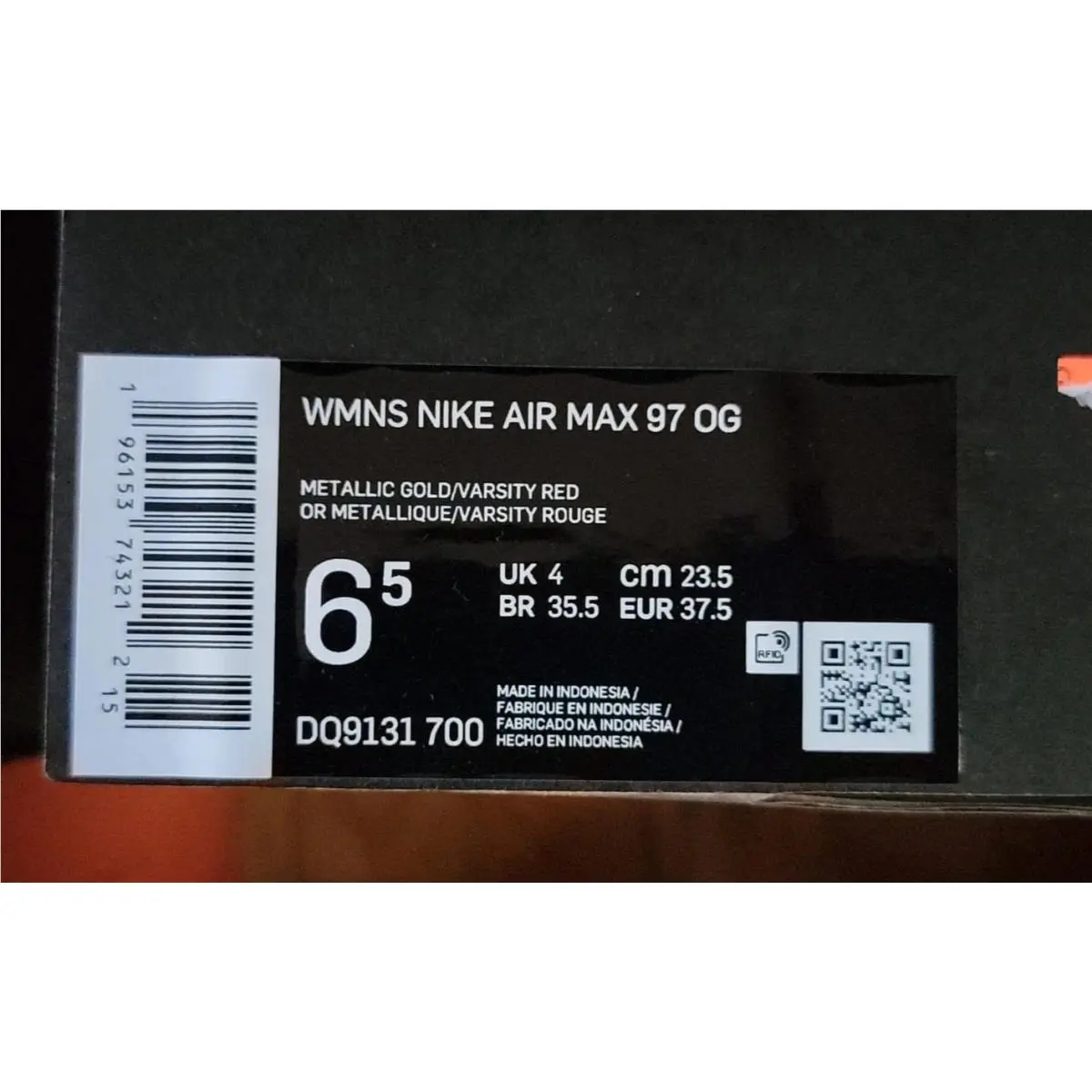 Nike shoes - Nike Air Max 97 - Air Max - DQ9131 700 - Metallic Gold/Varsity Red (UPC: 196153743212) 5