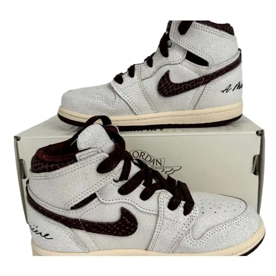 Nike shoes - Jordan 1 Retro High OG SP (TD) X A Ma Maniere - DO7097-100 - Sail / Burgundy Crush 0