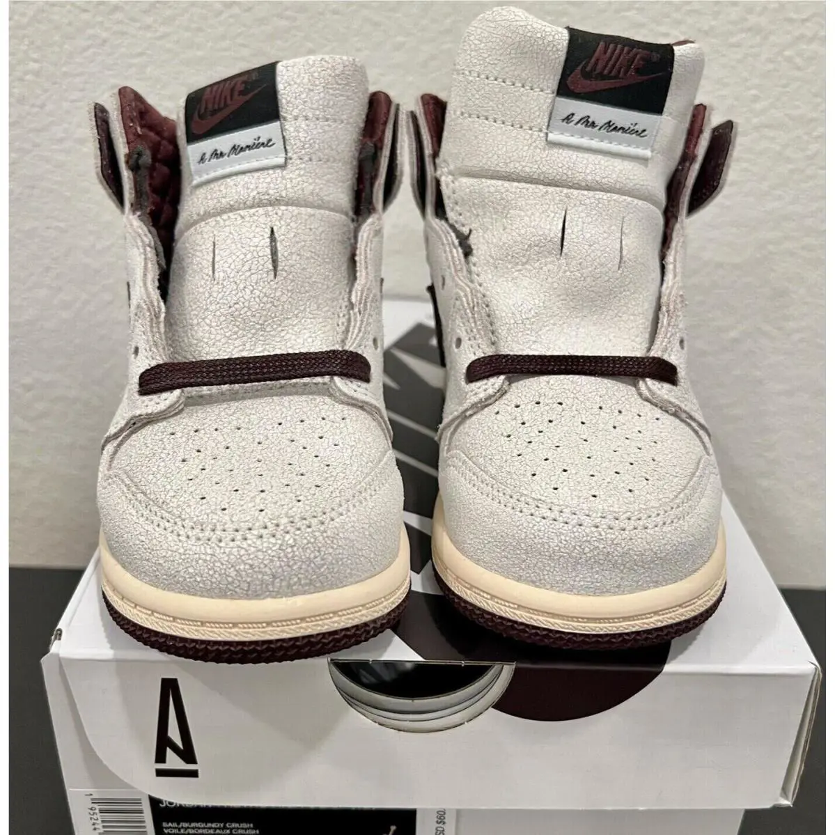 Nike shoes - Jordan 1 Retro High OG SP (TD) X A Ma Maniere - DO7097-100 - Sail / Burgundy Crush 2