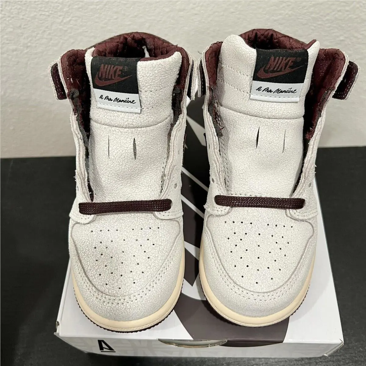 Nike shoes - Jordan 1 Retro High OG SP (TD) X A Ma Maniere - DO7097-100 - Sail / Burgundy Crush 3