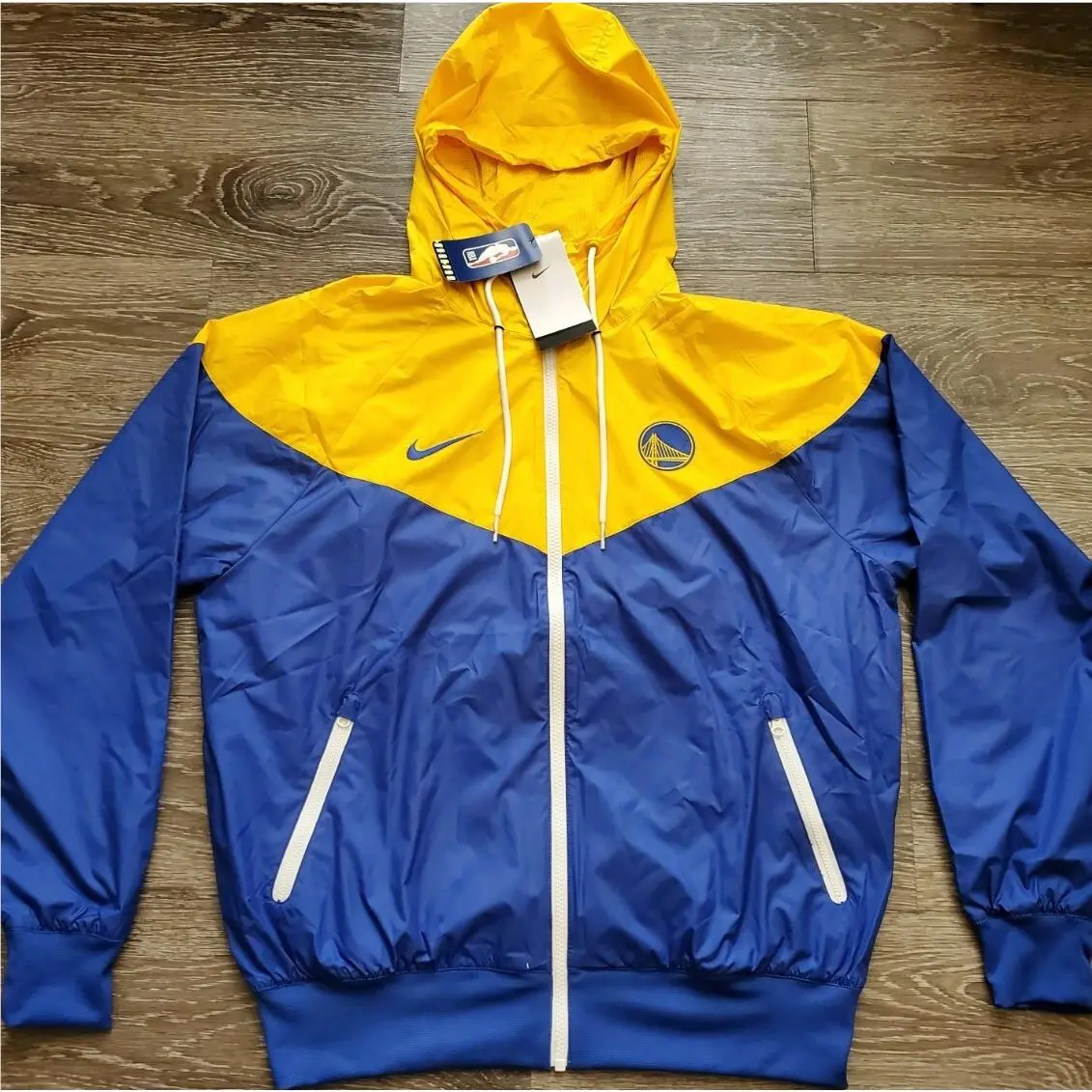 Nike Windrunner Jacket Golden State Warriors Gsw Finals Mens Sz S DB1243-728