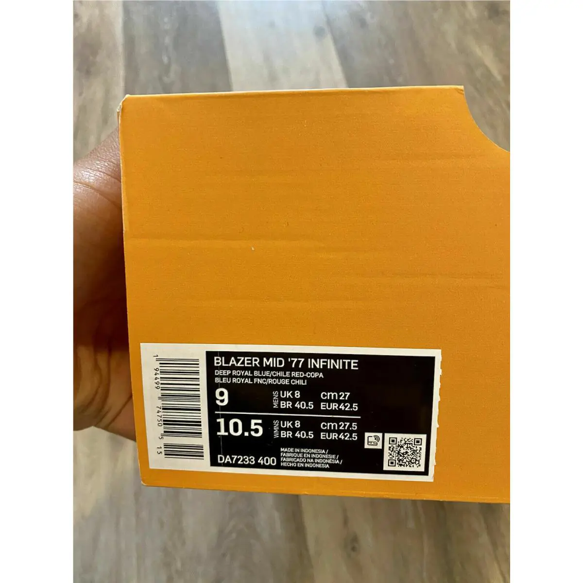 Nike shoes - Blazer Mid 77 Infinite - Blazer Mid Infinite - DA7233-400 - Royal Blue-Chile Red (UPC: 194499747505) 10