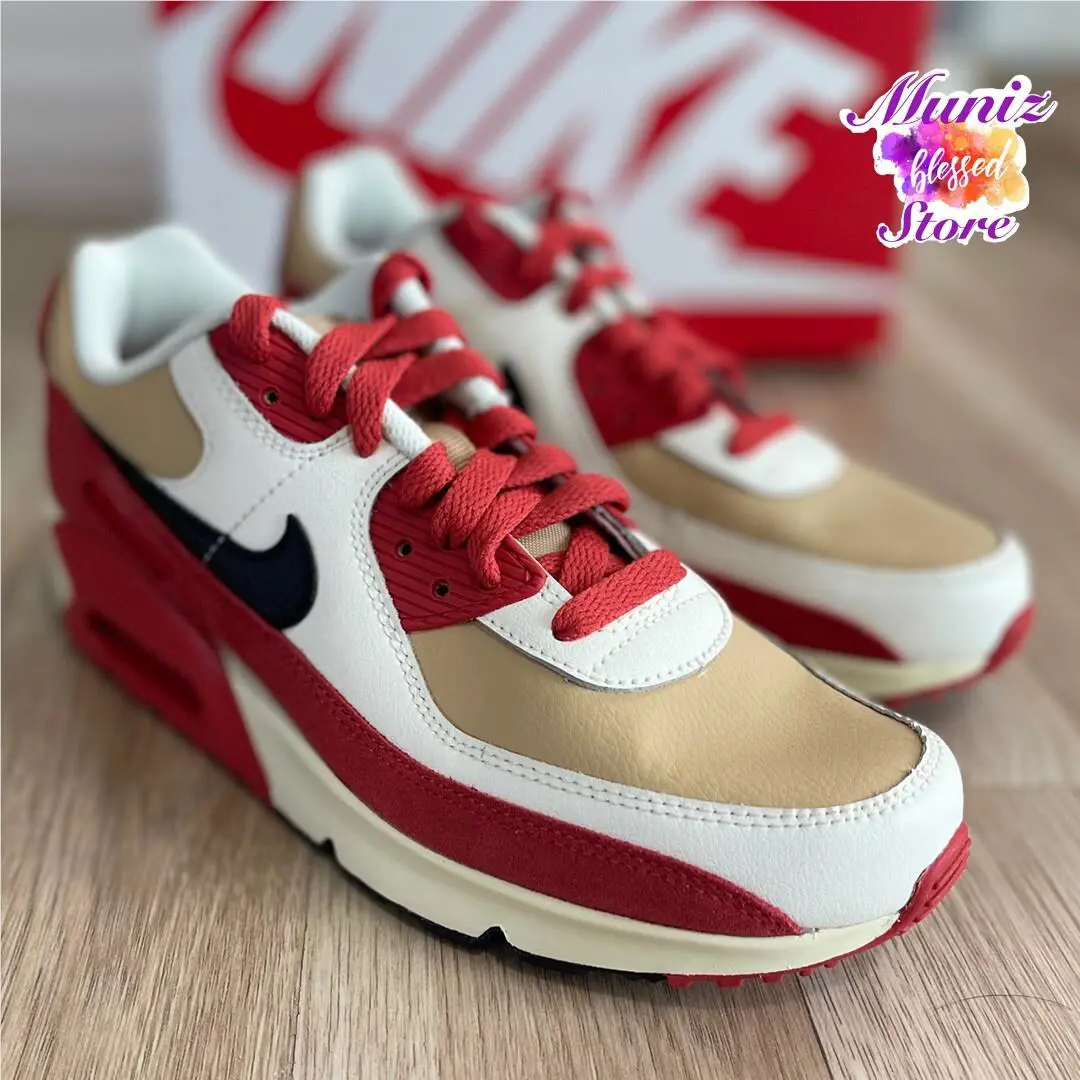 Nike shoes - Nike Air Max 90 - Air Max - CD6864 200 - Sesame/Black-Red Clay-Sail (UPC: 196149520605) 6