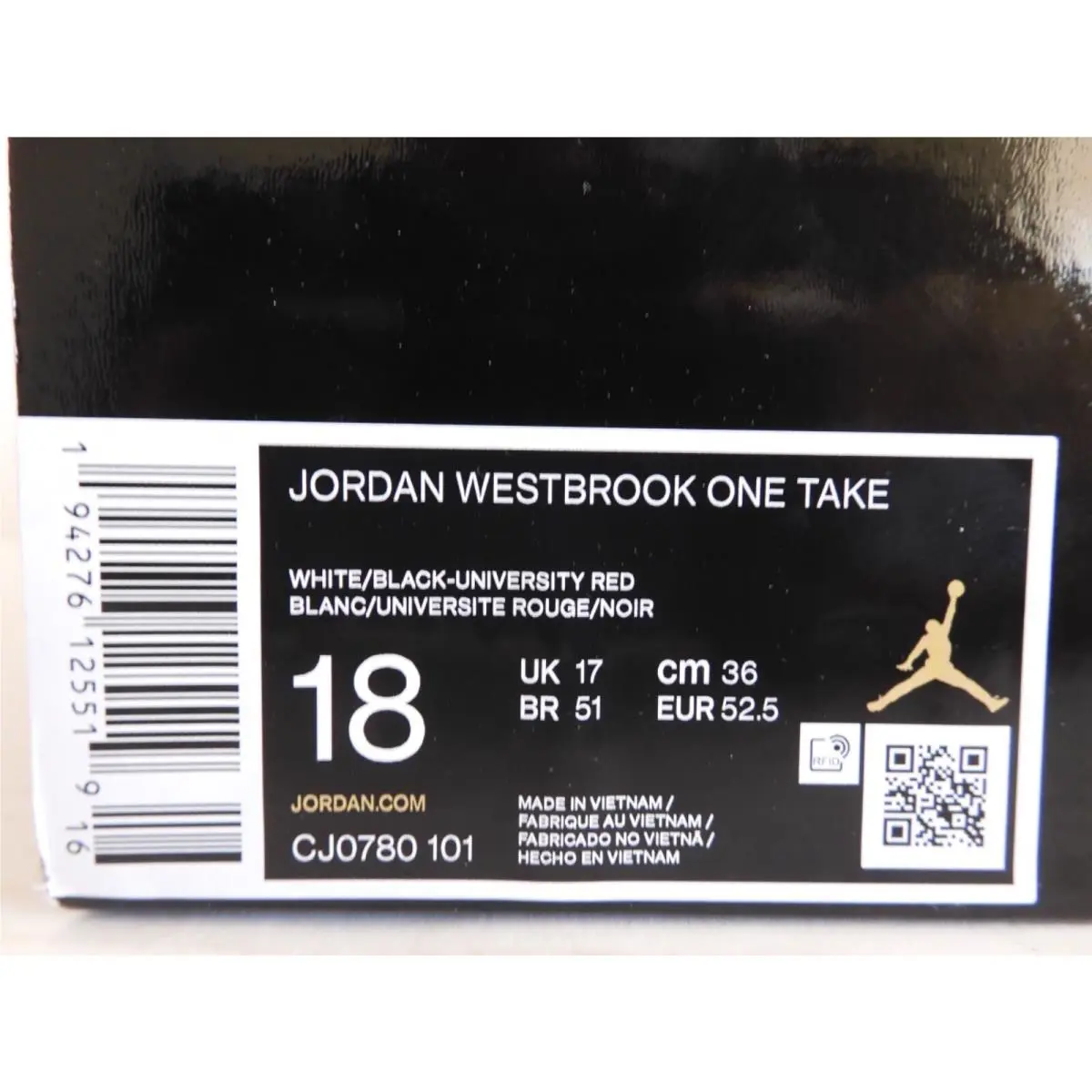 Nike shoes - Jordan Westbrook One Take - Westbrook One Take - CJ0780 101 - White (UPC: 194276125519) 3