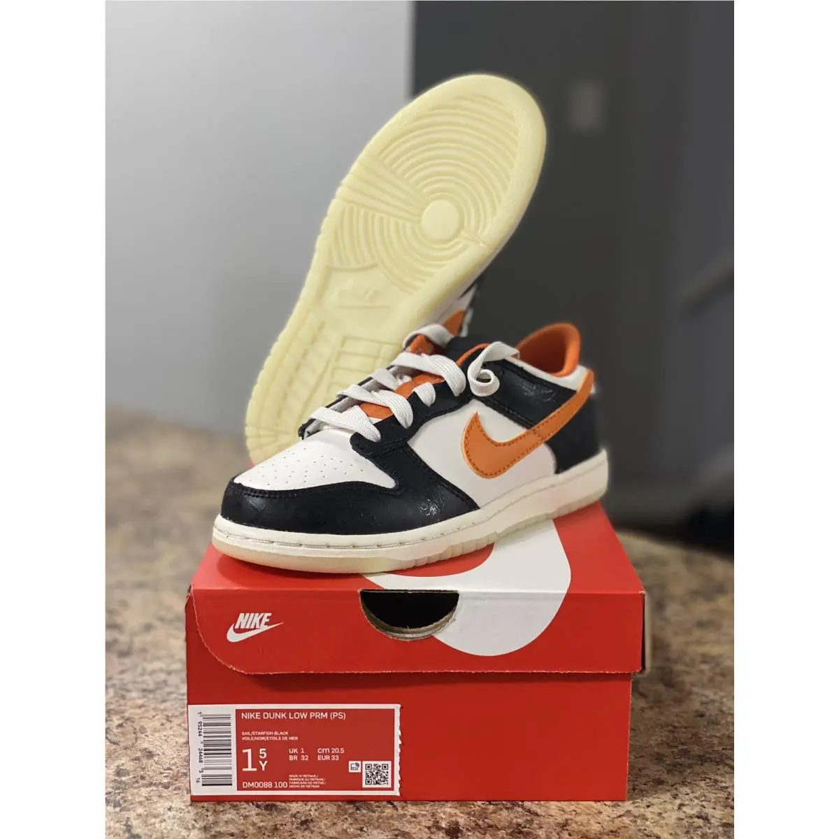 Nike shoes - Nike Dunk Low - Dunk Low - DM0088-100 - Black White Orange 3