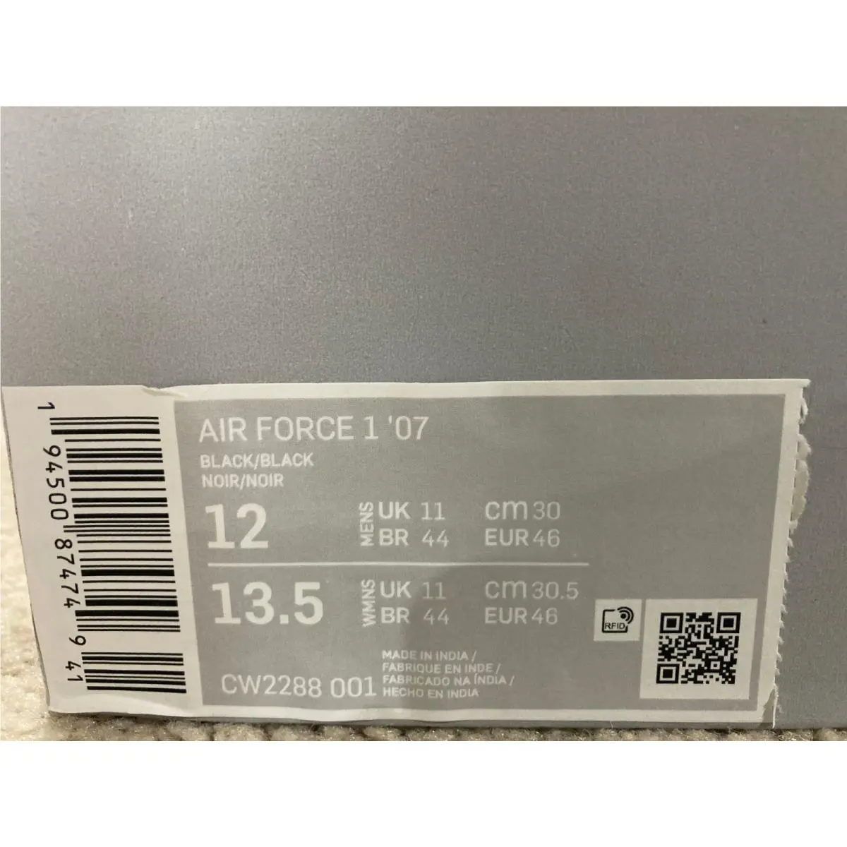 Nike shoes - Nike Air Force 1 - Air Force - Black 8