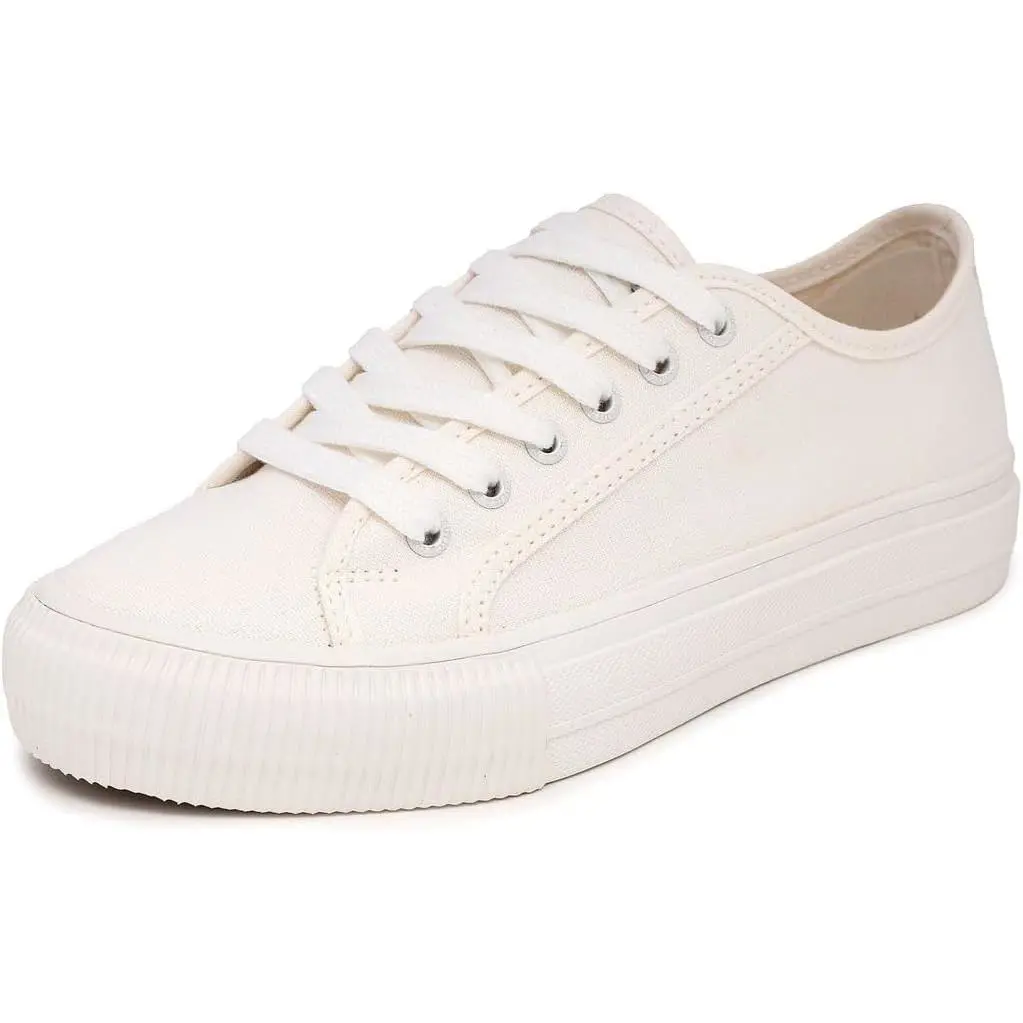 Women s Lace-up Fashion Sneakers Low-top Casual Walking Belladawn-white by Nautica