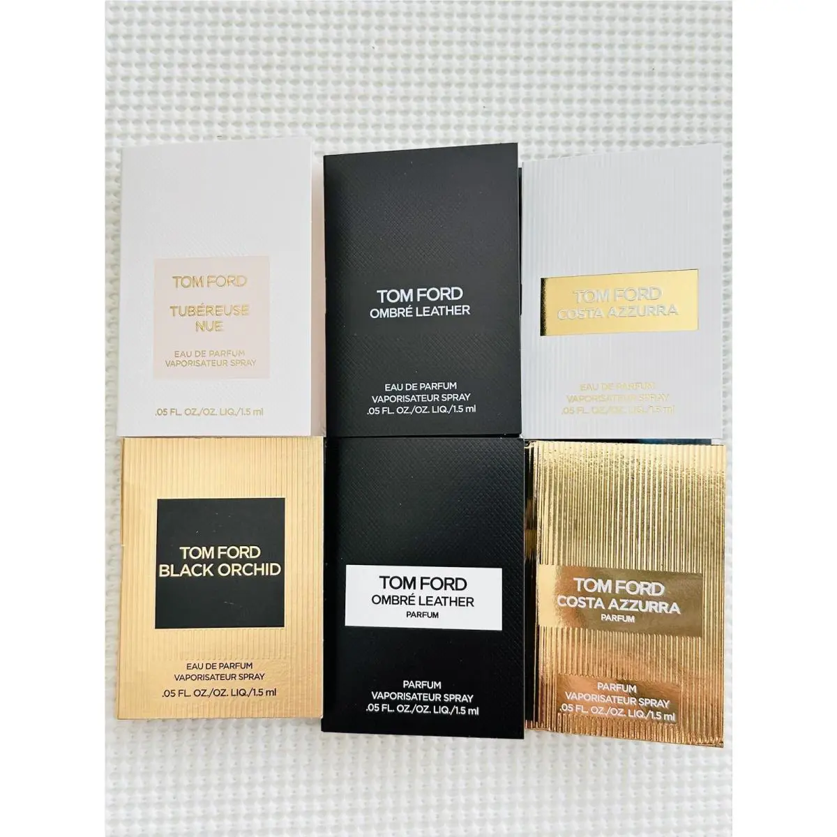 Tom Ford Perfume Collection Sample Size 6pcs 1.5ml Each
