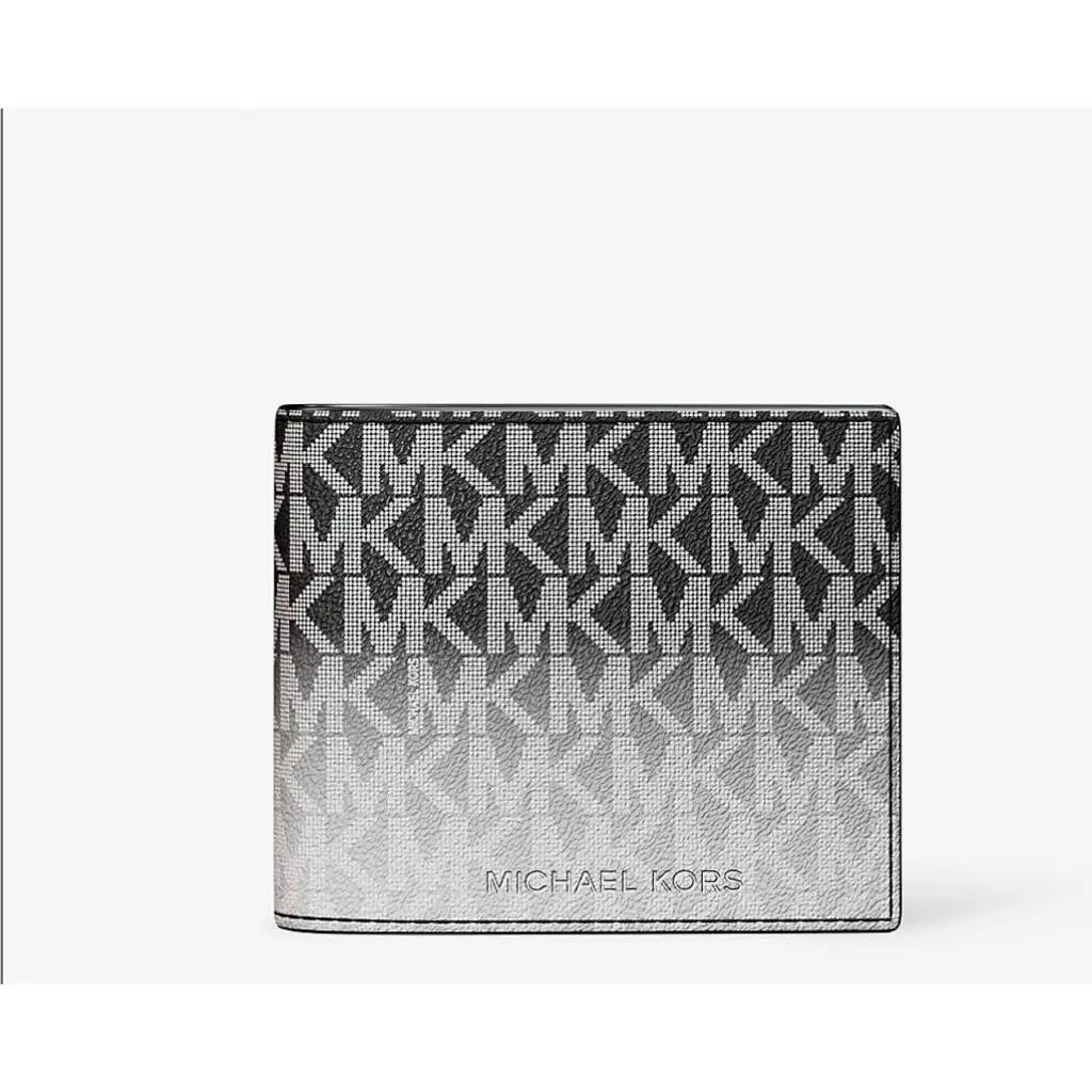 Cooper Ombré Signature Logo Billfold Wallet Black by Michael Kors