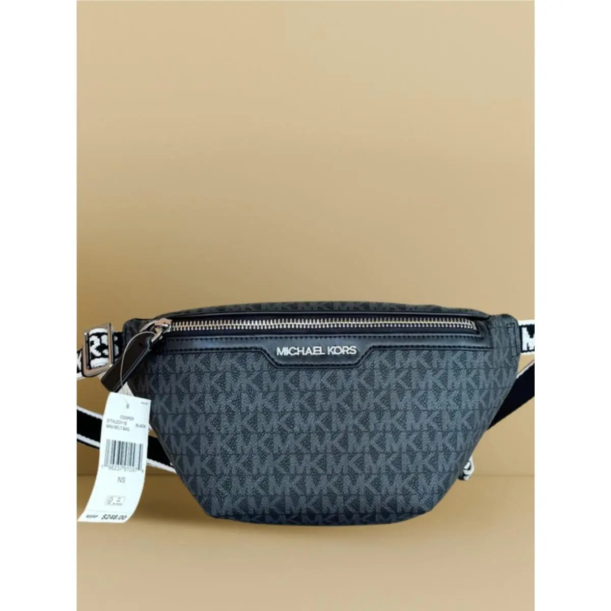 Cooper Men Lady Women Mini Shoulder Crossbody Belt Bag Fanny Pack BLACK by Michael Kors