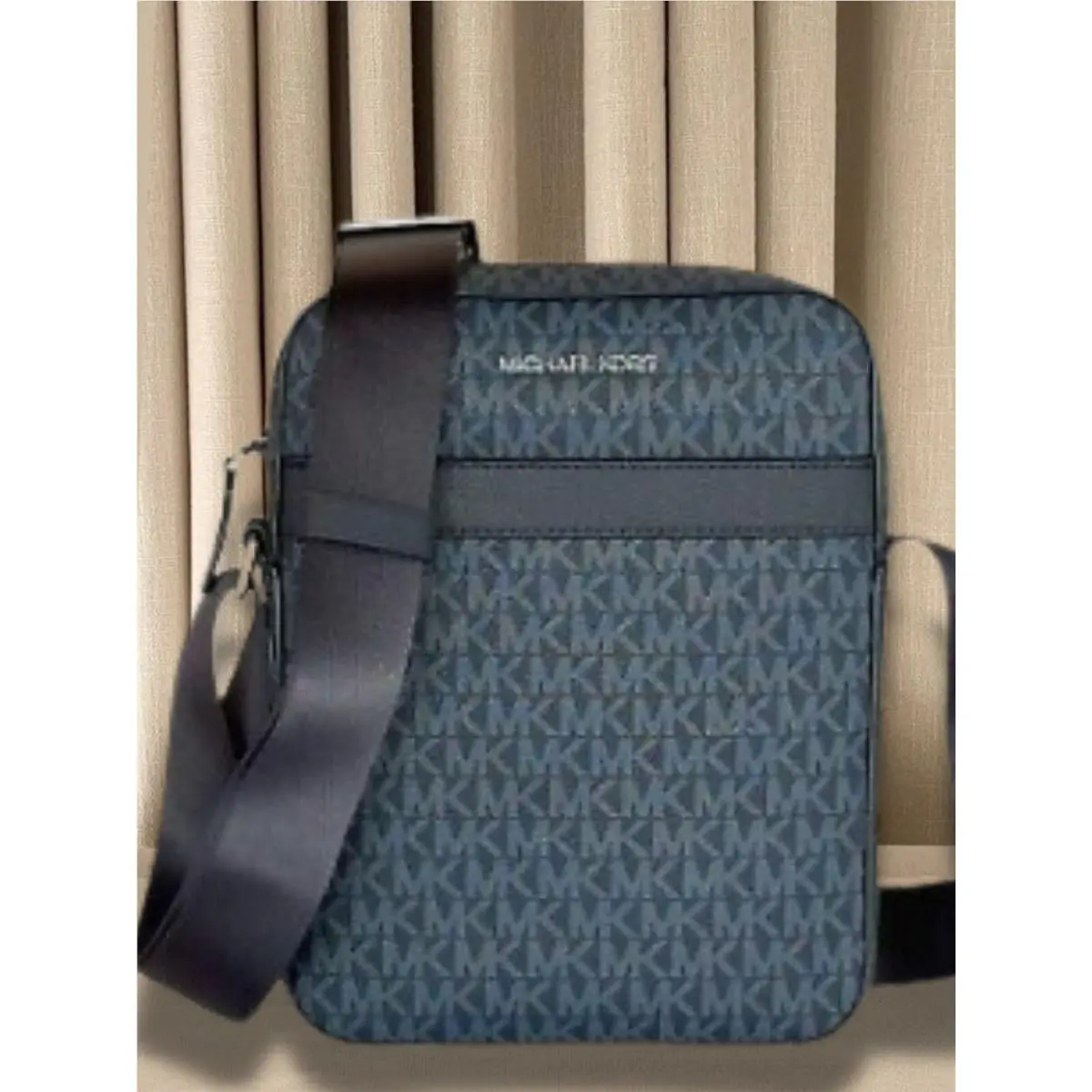 Cooper Men Signature Logo Shoulder Crossbody Flight Bag Variation ADMIRAL by Michael Kors