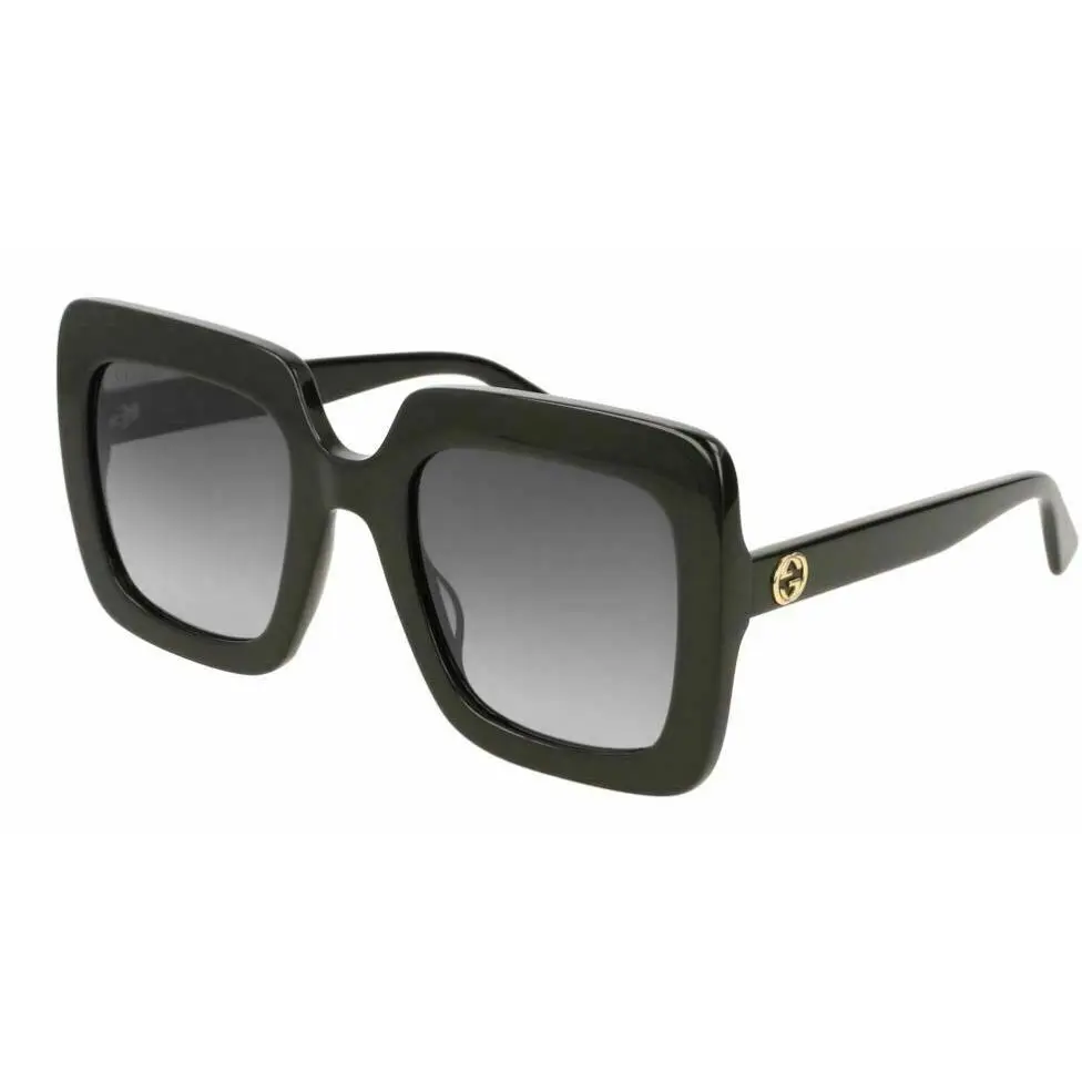 GG0328S 001 Square Black Grey Gradient Oversized Women`s Sunglasses by Gucci