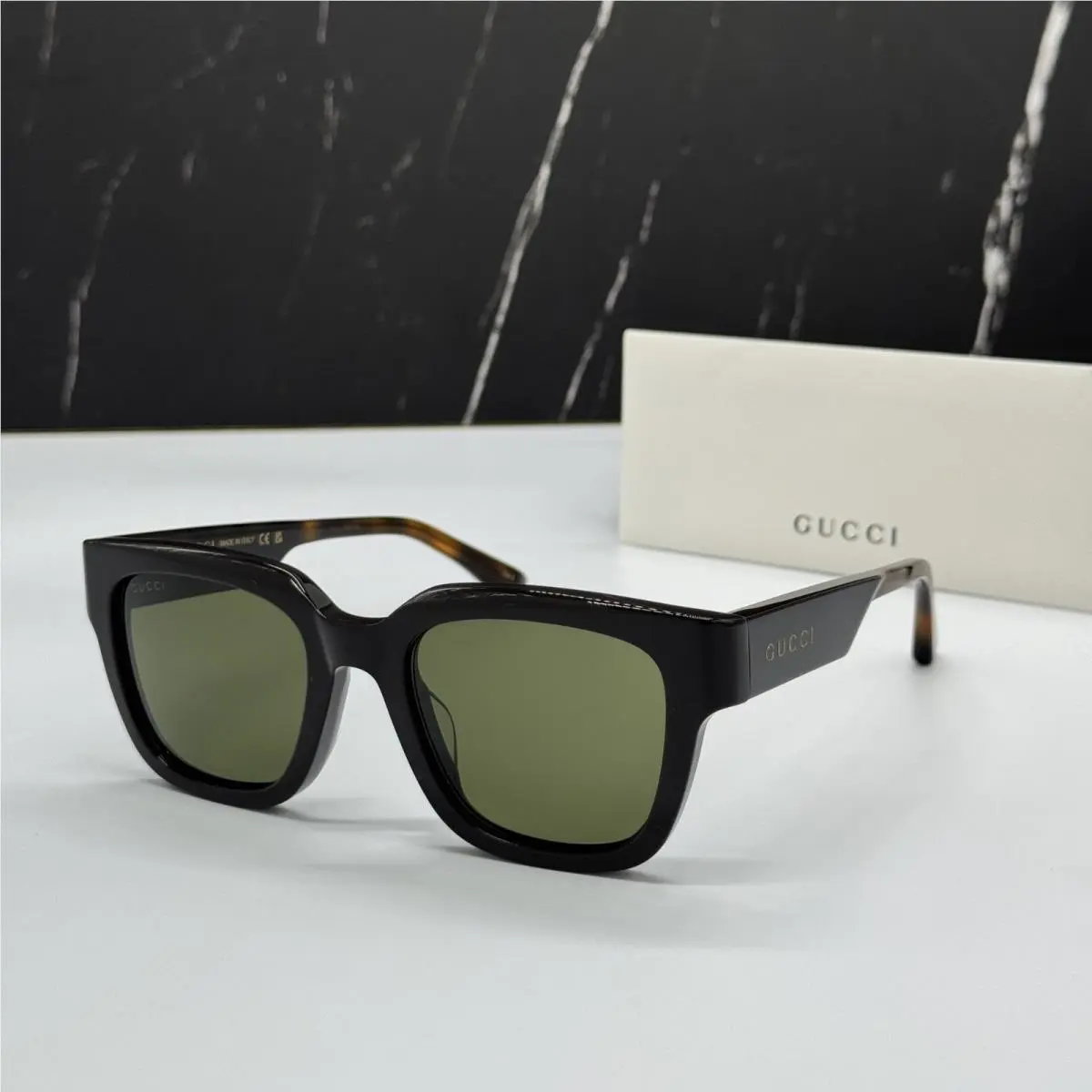 Gucci Black Havana Unisex Sunglasses Gucci GG1670SK 003