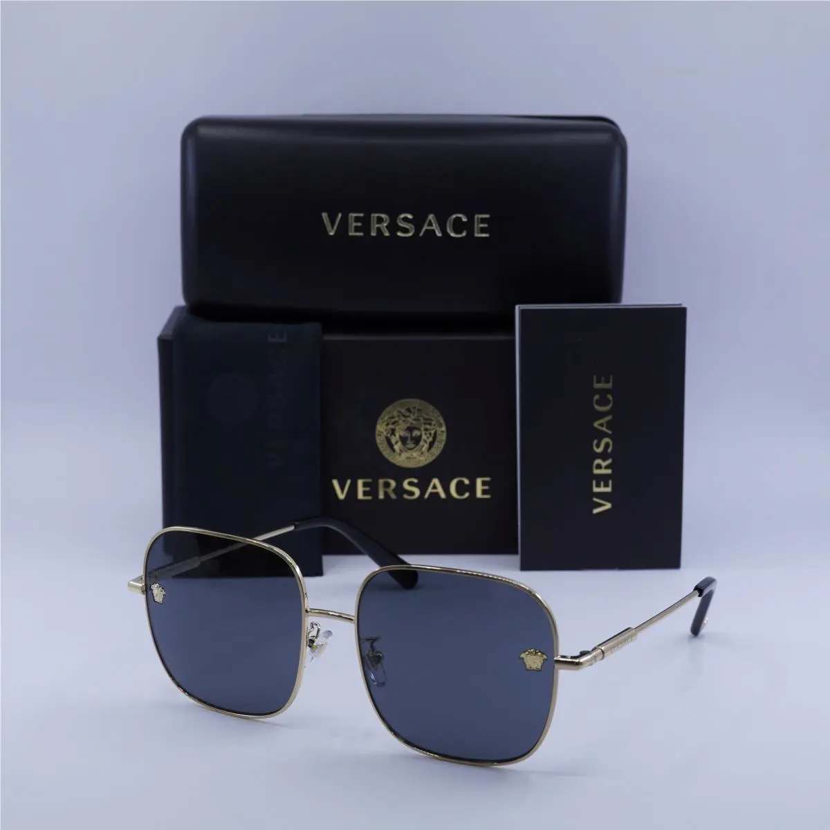 Versace VE2246D 100287 Gold/dark Grey 59-17-145 Sunglasses