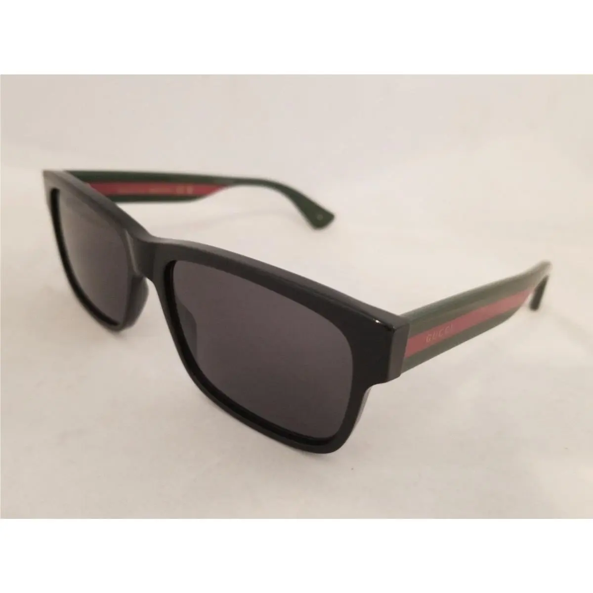 Gucci GG0340S Sunglasses 006 Black Red Green 58mm Men Italy