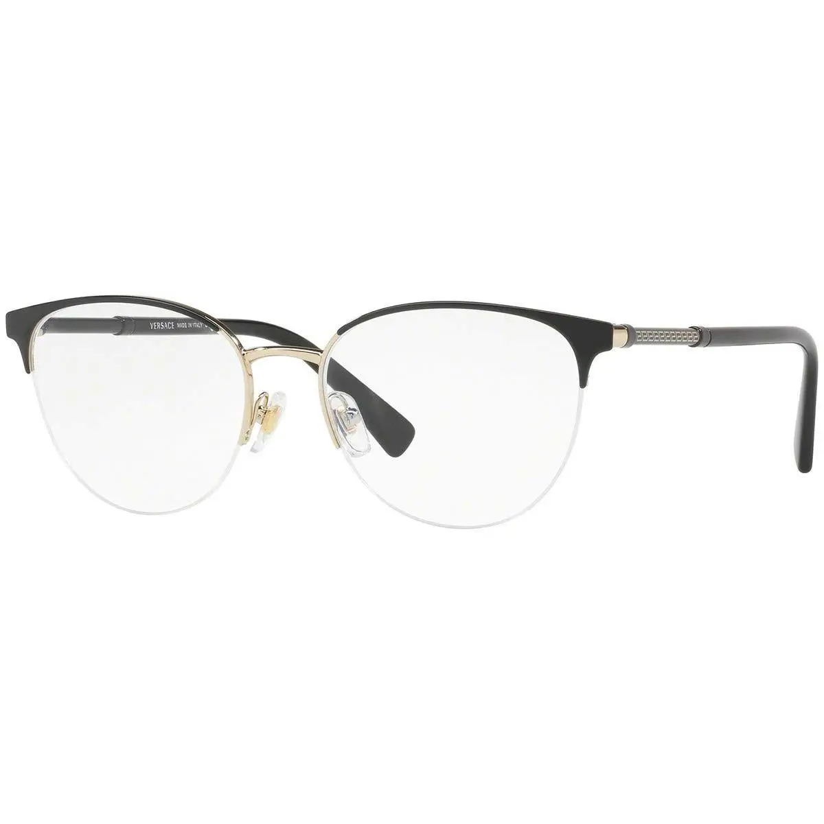 Versace Eyeglasses VE1247 1252 52mm Black Pale Gold / Demo Lens