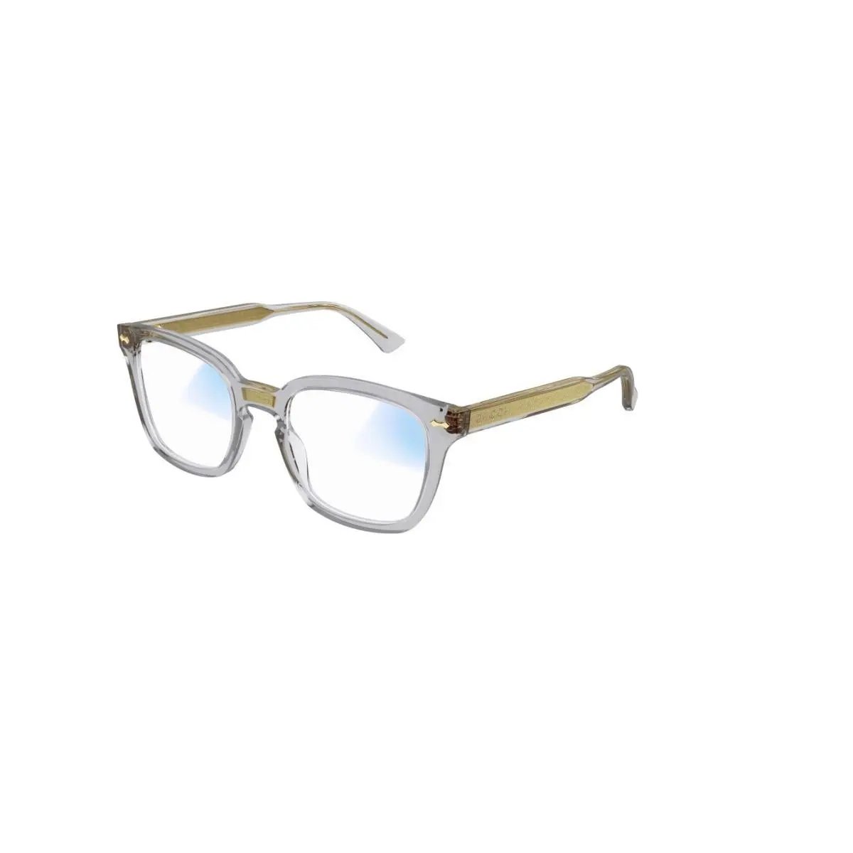 Gucci GG0184S 001 Grey Rectangle Unisex Eyeglasses