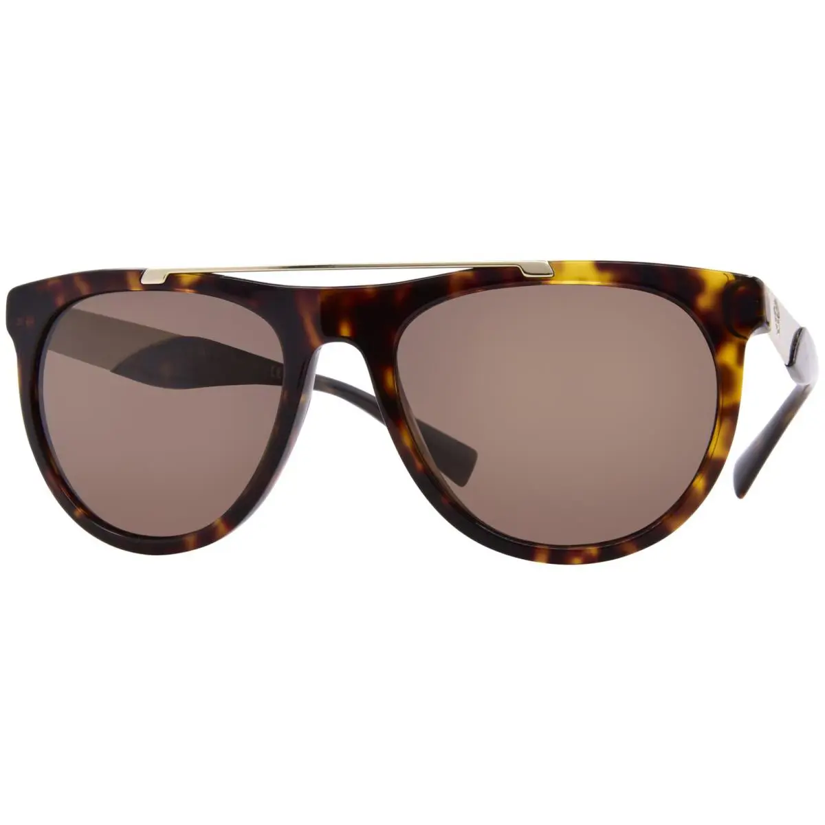 Versace VE4347 108/73 Sunglasses Men`s Havana/brown Pilot 56mm - Frame: Havana, Lens: Brown