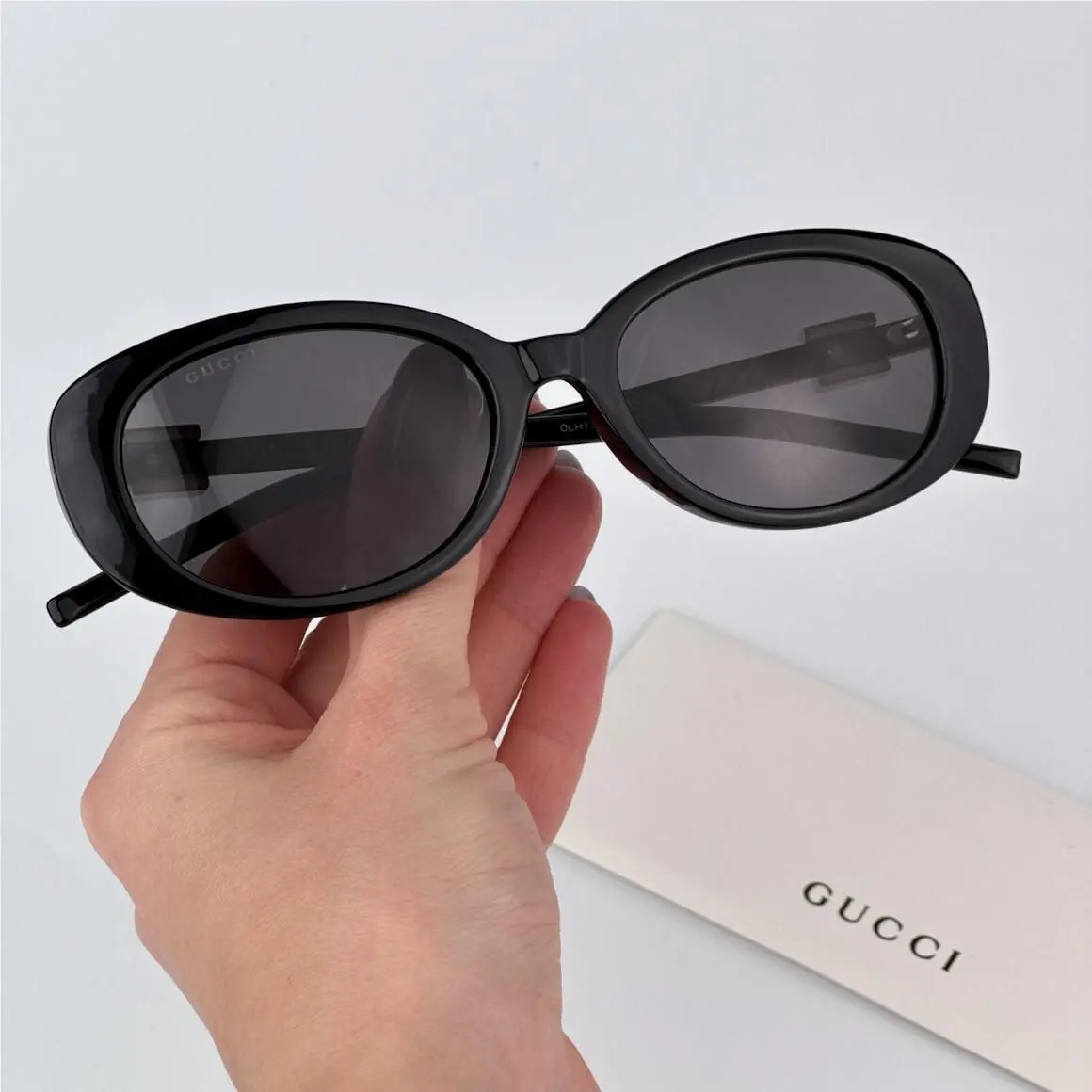 Gucci Women Sunglasses Black Grey Oval GG1684SA 001