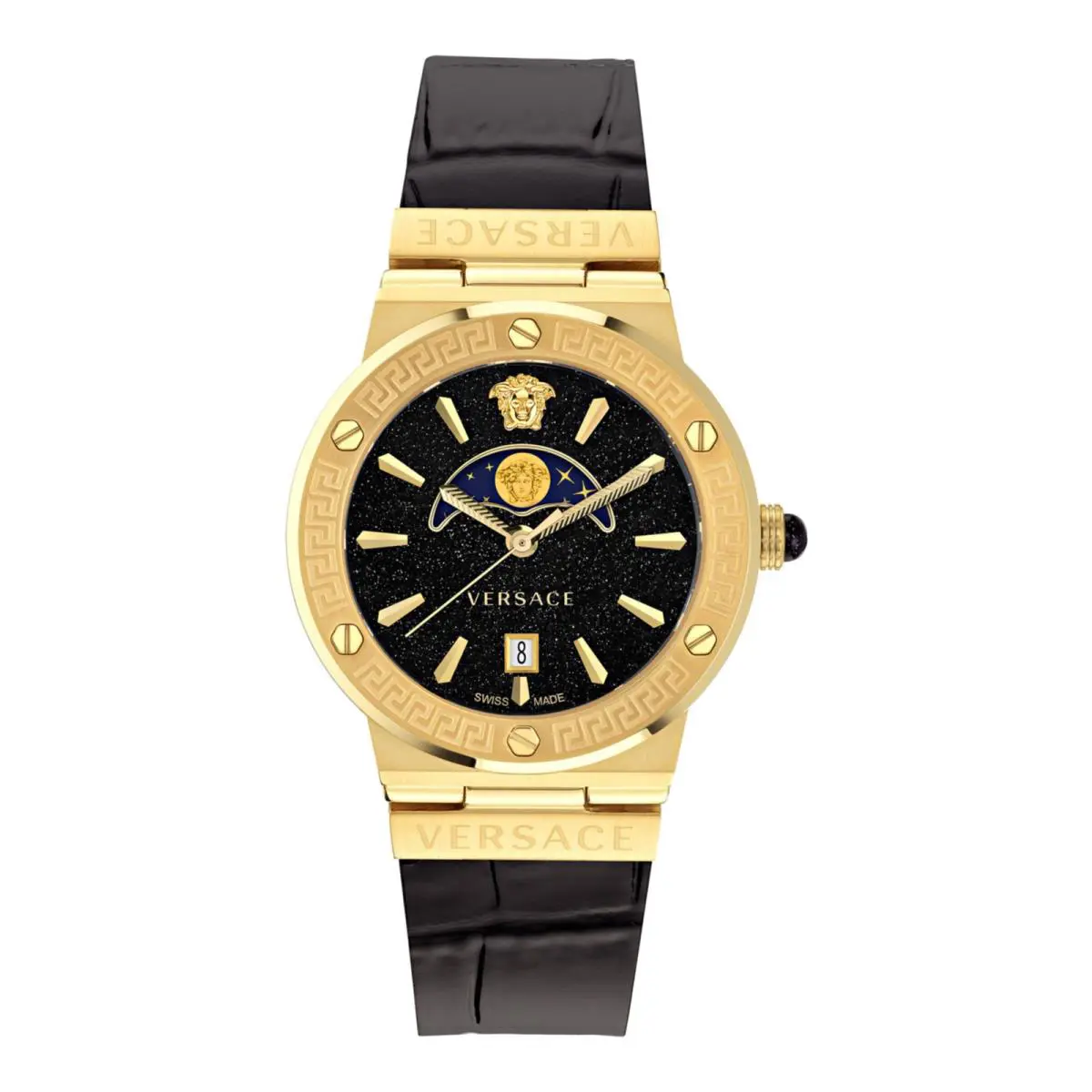 Versace Womens Gold 38mm Strap Fashion Watch