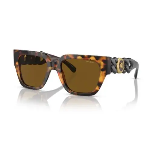 Versace 0VE4409 511983 Havana/ Dark Brown Polarized Square Women`s Sunglasses