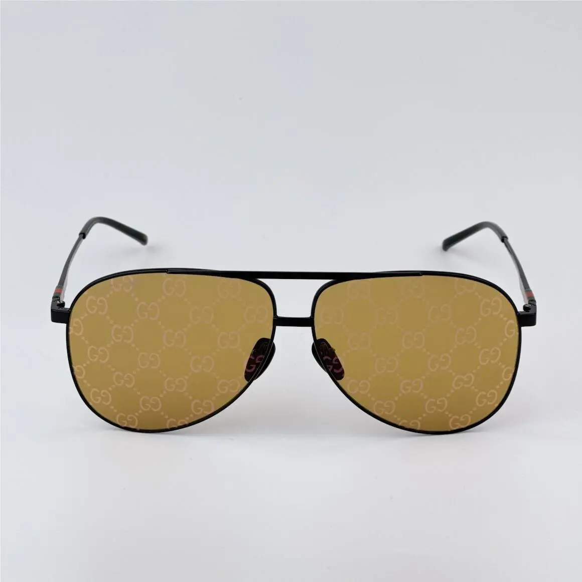 Gucci Men Sunglasses Black Yellow Mirror Logo Pilot GG1677S 005 - Frame: Black, Lens: Yellow