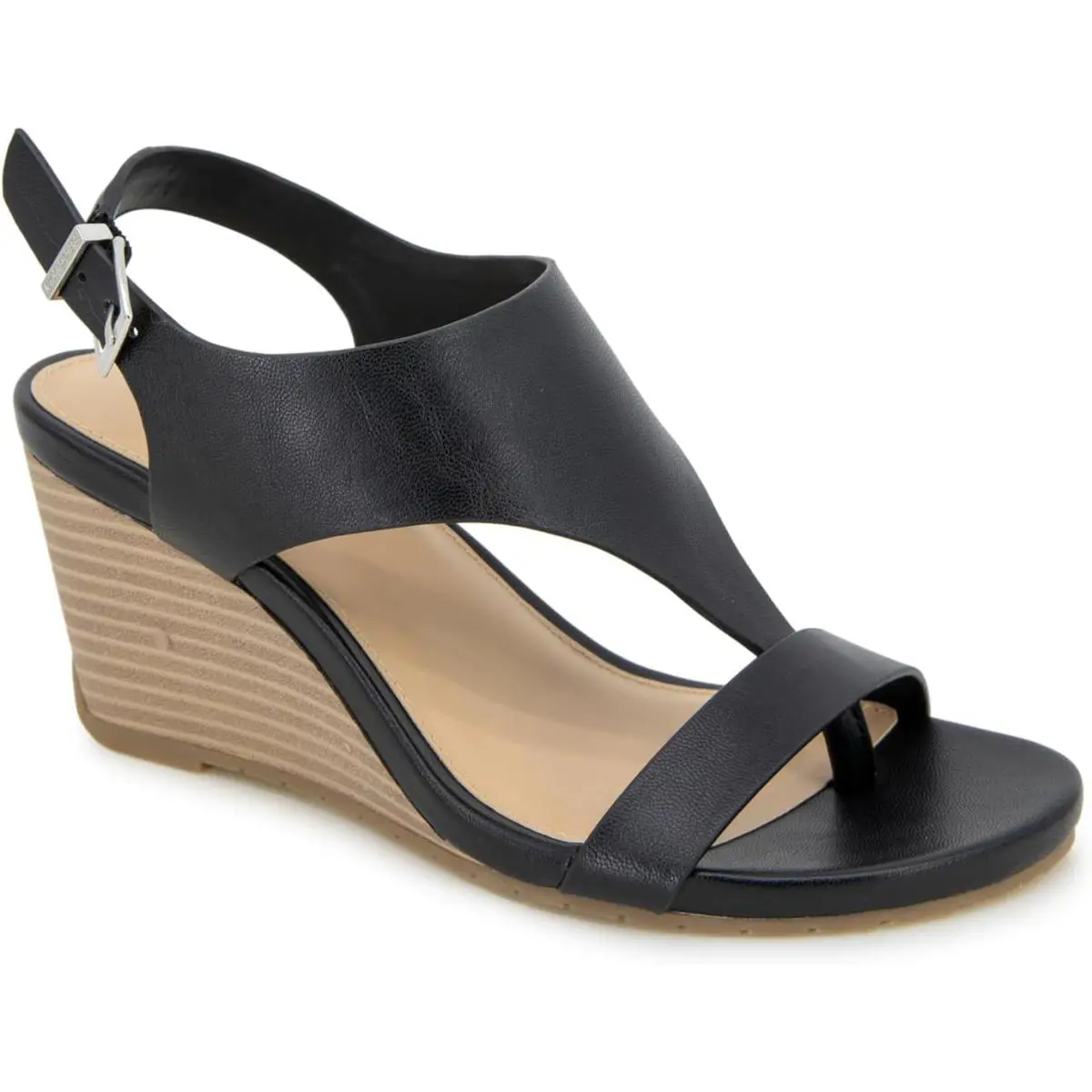 Kenneth Cole Reaction Women`s Greatly Thong Wedge Sandal Black