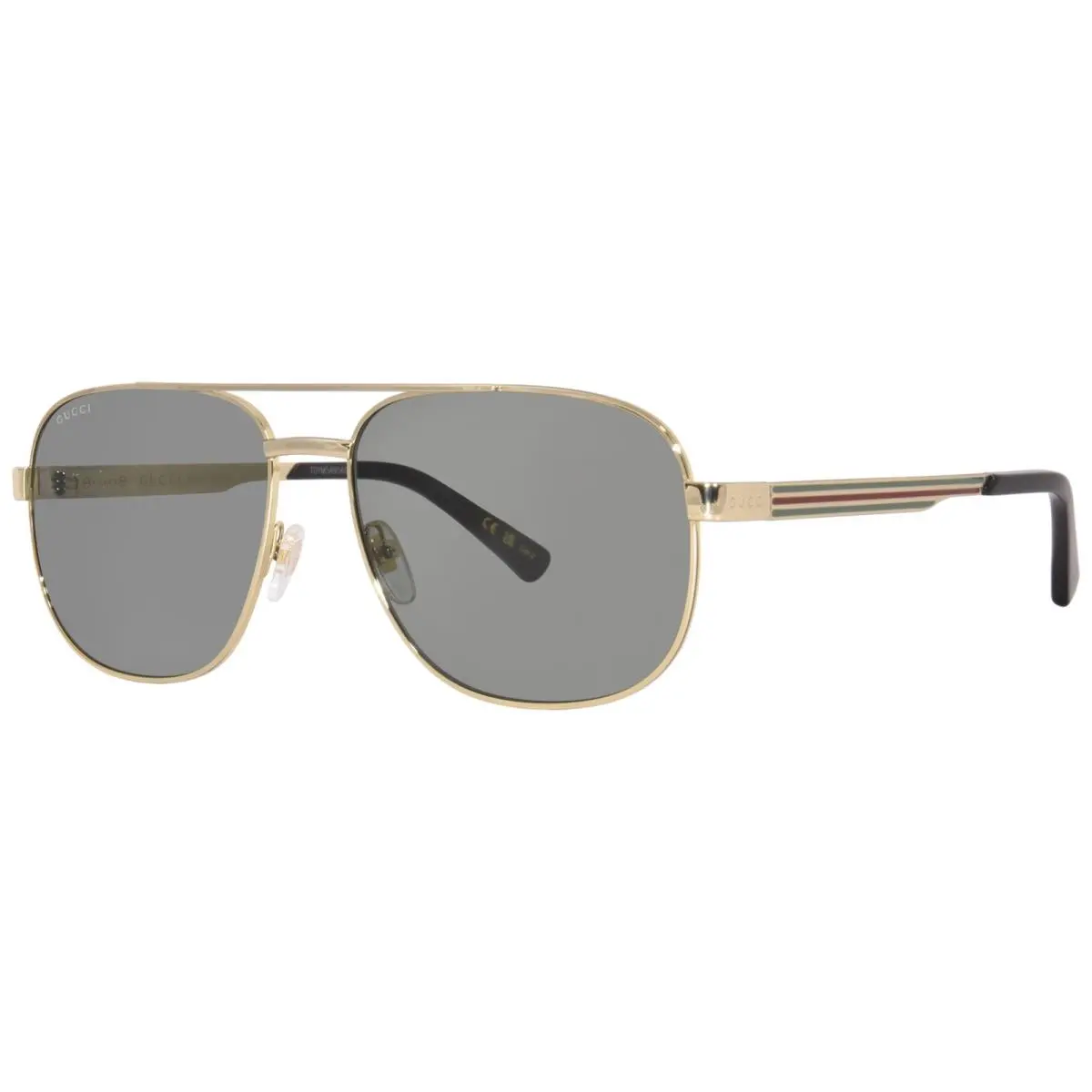 GG1223S 002 Sunglasses Men`s Gold/grey Lenses Pilot Shape 60mm by Gucci