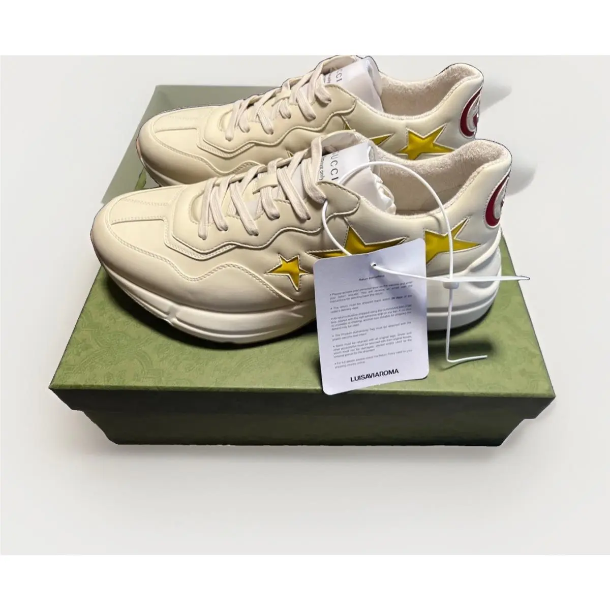 Gucci Evolution Sneakers Ivoire/s. Yellow/h. RE US 11