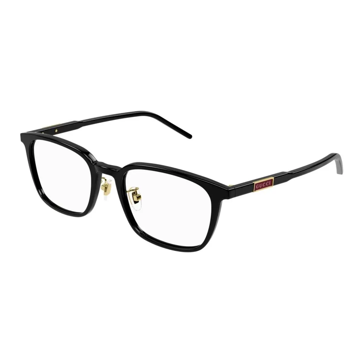 Gucci Eyeglasses Frames GG1465OA 001 Polished Black Square Asian Fit 53-19-145