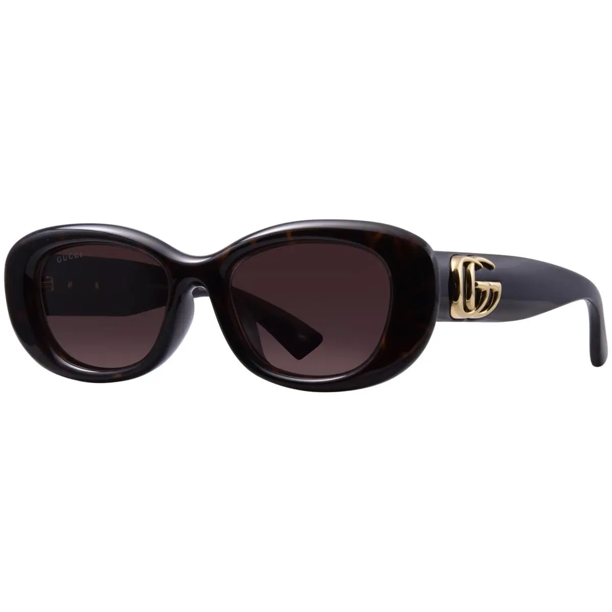 GG1829SK 002 Sunglasses Women`s Havana/brown Oval Shape Lenses 53mm by Gucci