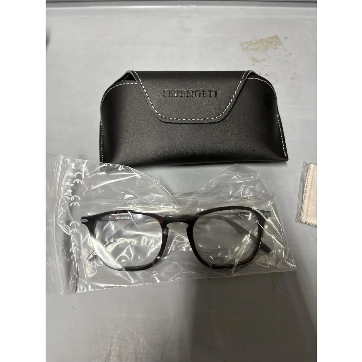 Delio Shiny Dark Havana Oval Glasses. with Demo Lens by Serengeti
