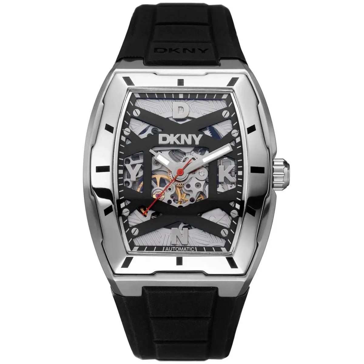 Dkny Men`s DK1G048P0025 Active Urban Automatic Black Silicone Wristwatch