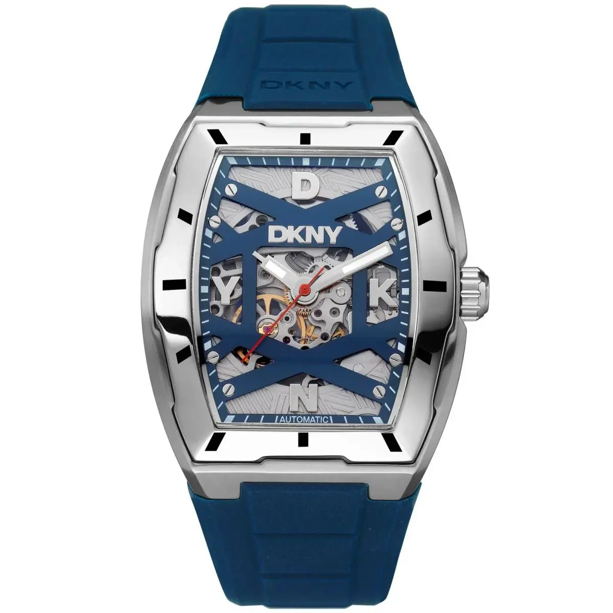 Dkny Men`s DK1G048P0015 Active Urban Automatic Dark Blue Silicone Watch