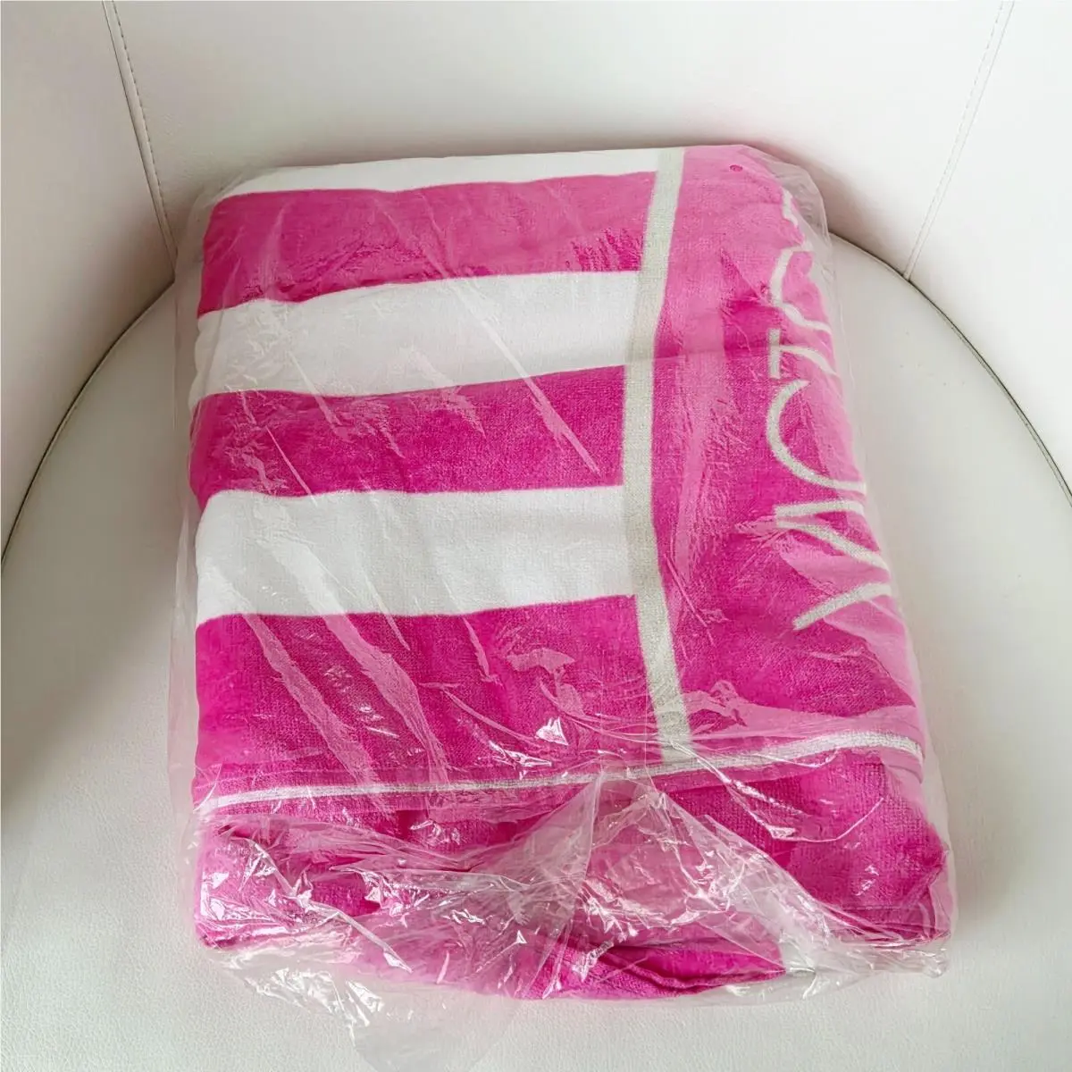 Victoria`s Secret Sherpa Blankets Wraps Beach Towels You Choose Pick Nip BEACH BLANKET TOWEL PINK WHITE STRIPES by Victoria's Secret