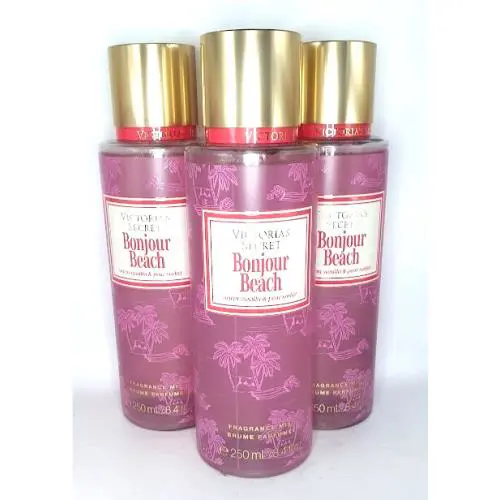 Victoria`s Secret Bonjour Beach Body Mist 8.4 FL OZ Limited Edition Set OF 3