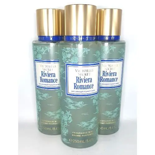 Victoria`s Secret Riviera Romance Body Mist 8.4 FL OZ Limited Edition 3 Pieces