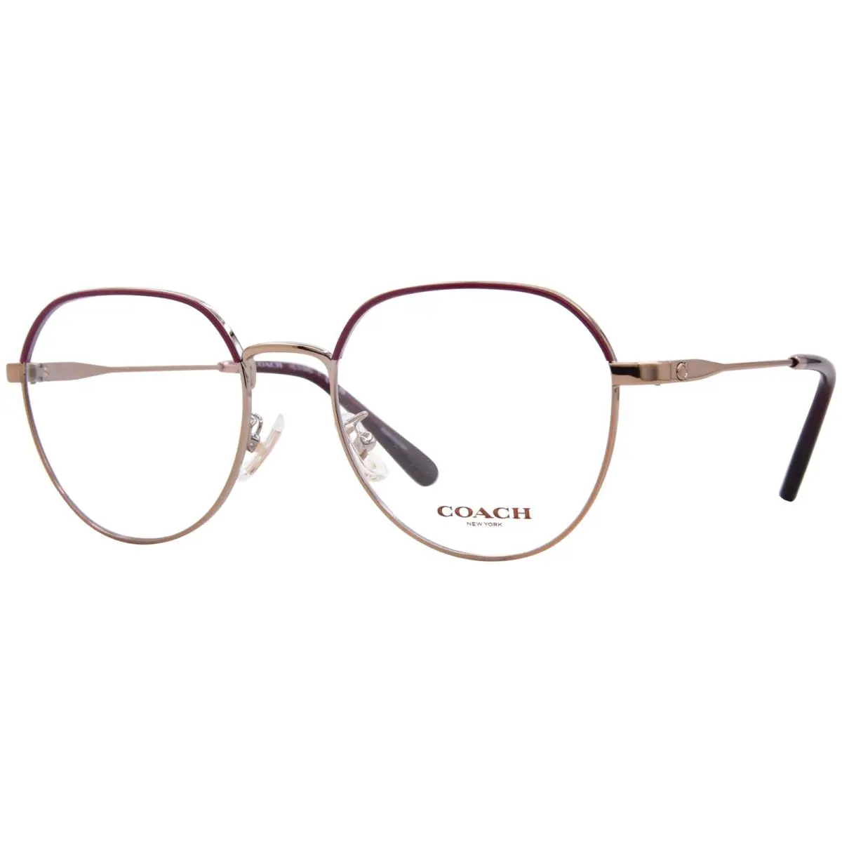 Coach HC5164D 9331 Eyeglasses Womens Rose Gold/burgundy Full Rim Oval Shape 54mm