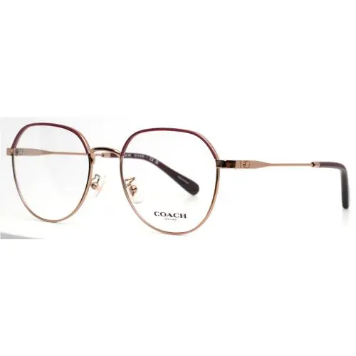 Coach HC5164D 9331 Rose Gold Burgundy Womens Round Eyeglasses 54-19-145 B:48