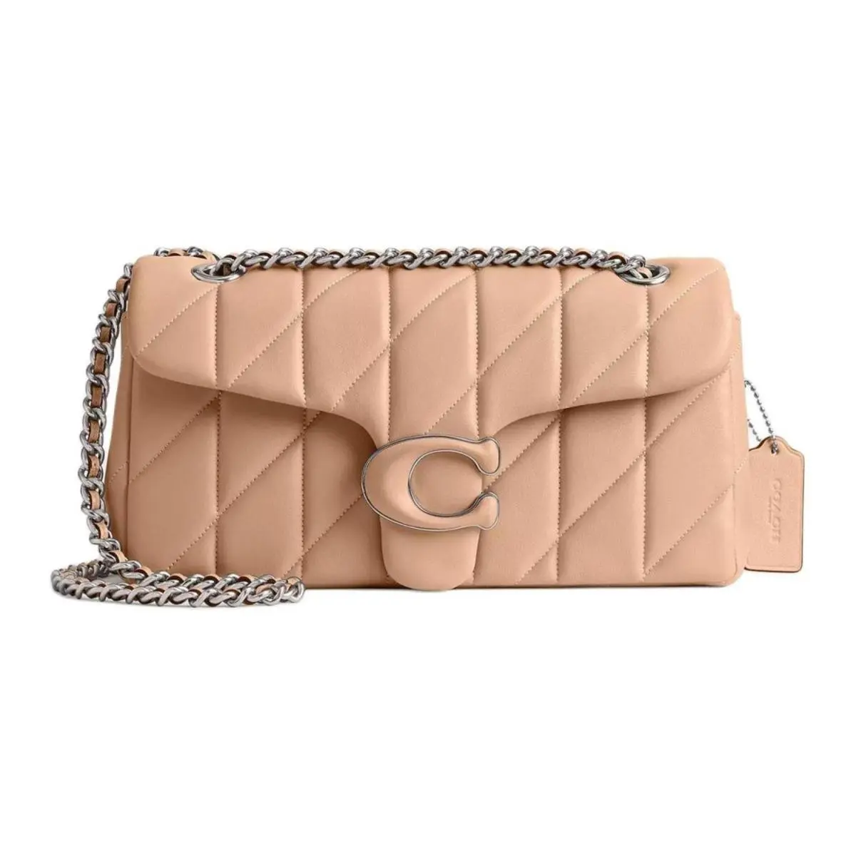 Coach CP147 Quilted Leather Covered C Tabby Shoulder Bag 26 with Cha