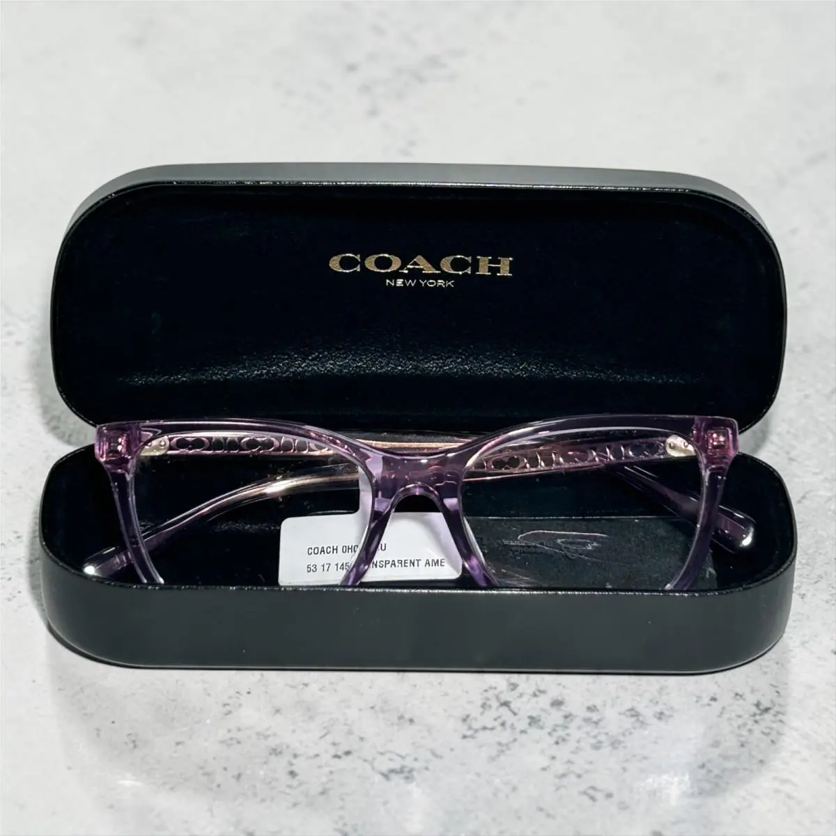 Coach HC6235U 5823 Eyeglasses Frame Women`s Transparent Amethyst Full Rim 53mm