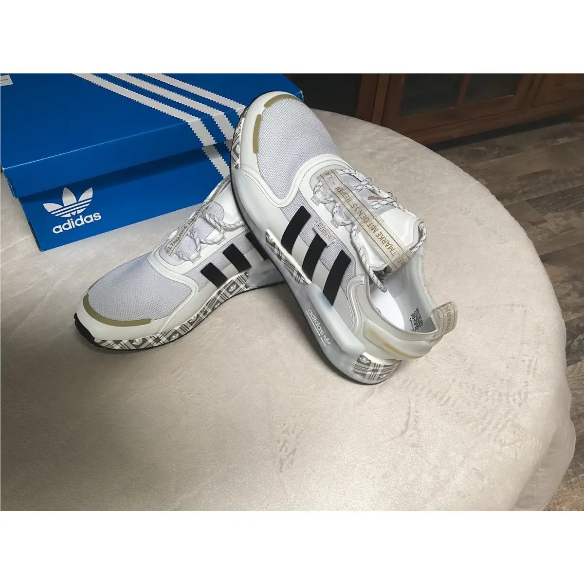Adidas shoes - adidas NMD R1 - NMD - Cloud White/Core Black/Gold Metallic 0