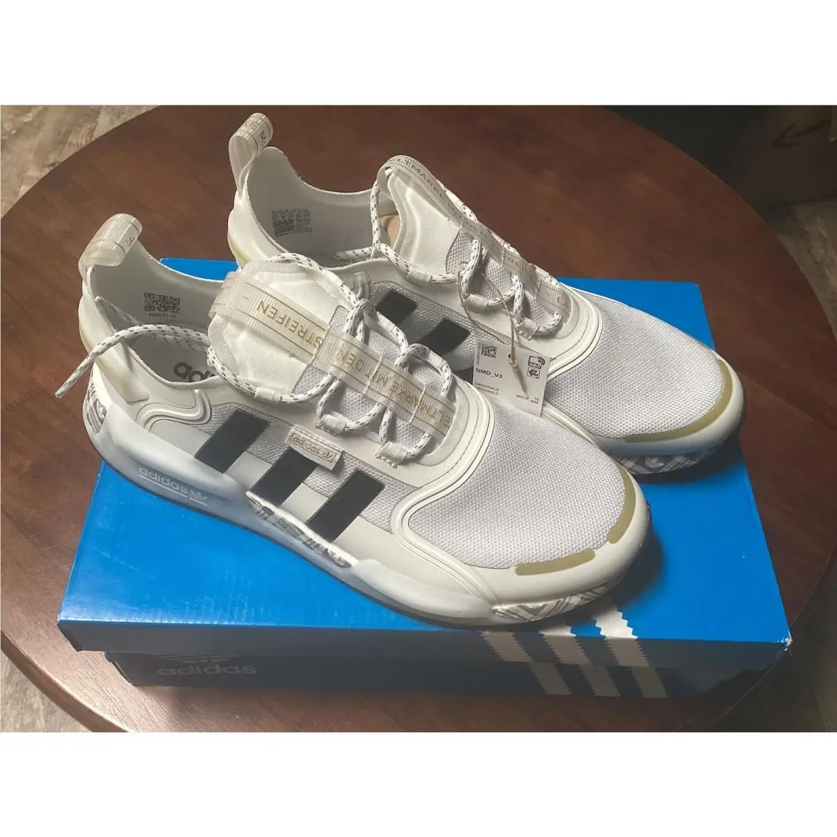Adidas shoes - adidas NMD R1 - NMD - Cloud White/Core Black/Gold Metallic 1