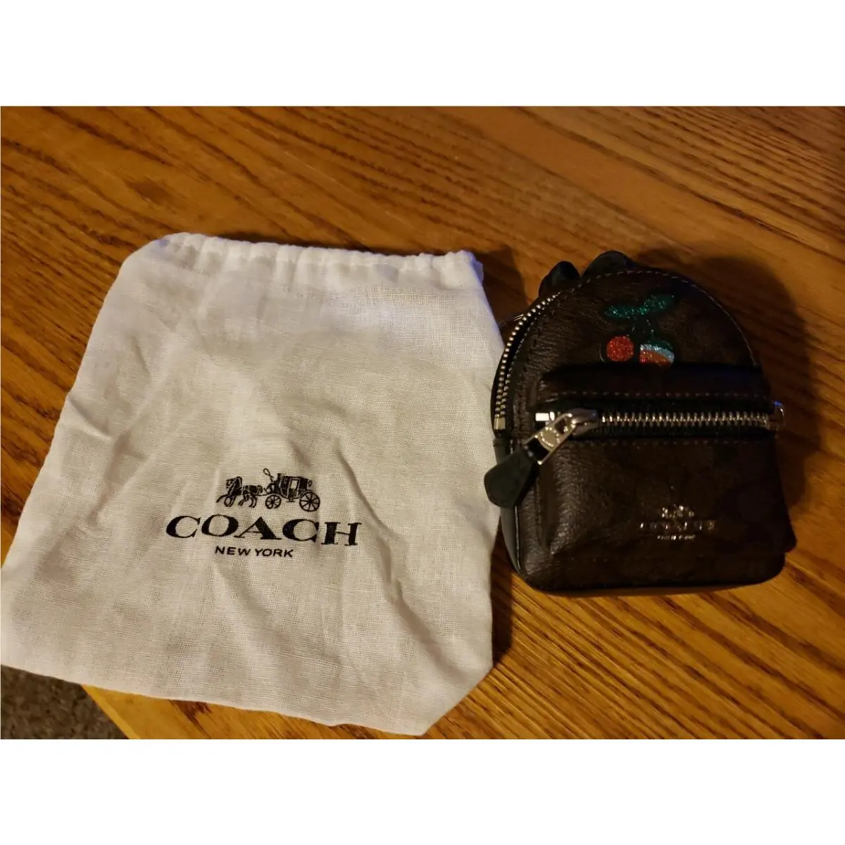 Coach 31895 Brown Cherry Backpack Keycha