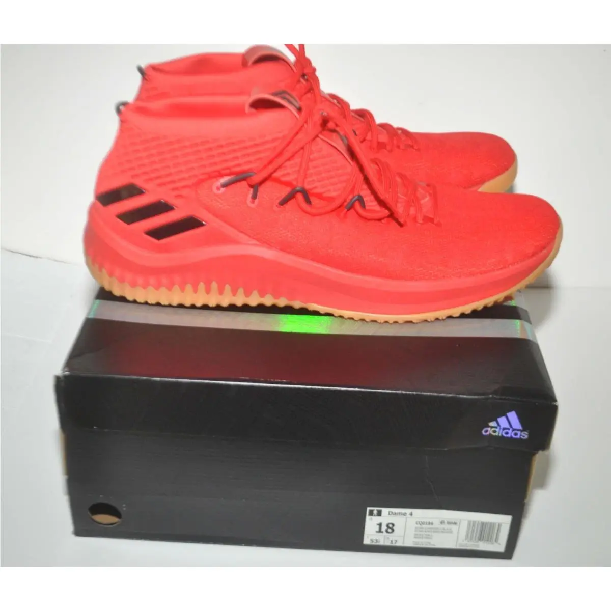 2018 Adidas Dame 4 CQ0186 Red Gum Size 18