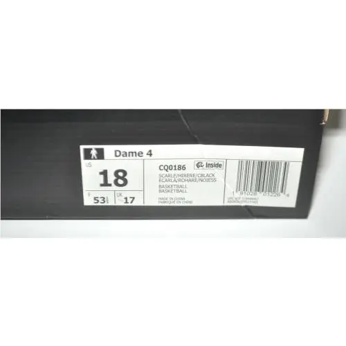 Adidas shoes - adidas Dame 4 - Dame - CQ0186 - Red (UPC: 191028012264) 4