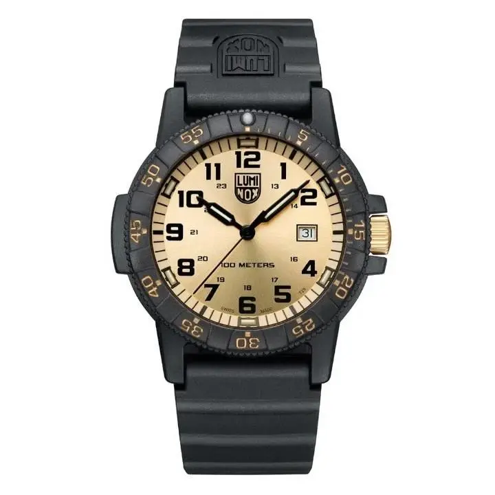Luminox Men`s Leatherback Sea Turtle Giant Gold Watch - XS.0325.GP