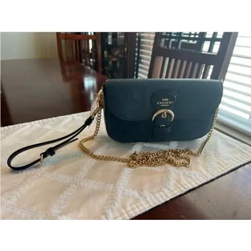 Coach C5588 Kleo Blue Crossbody In Colorblock/leather Denim Multi