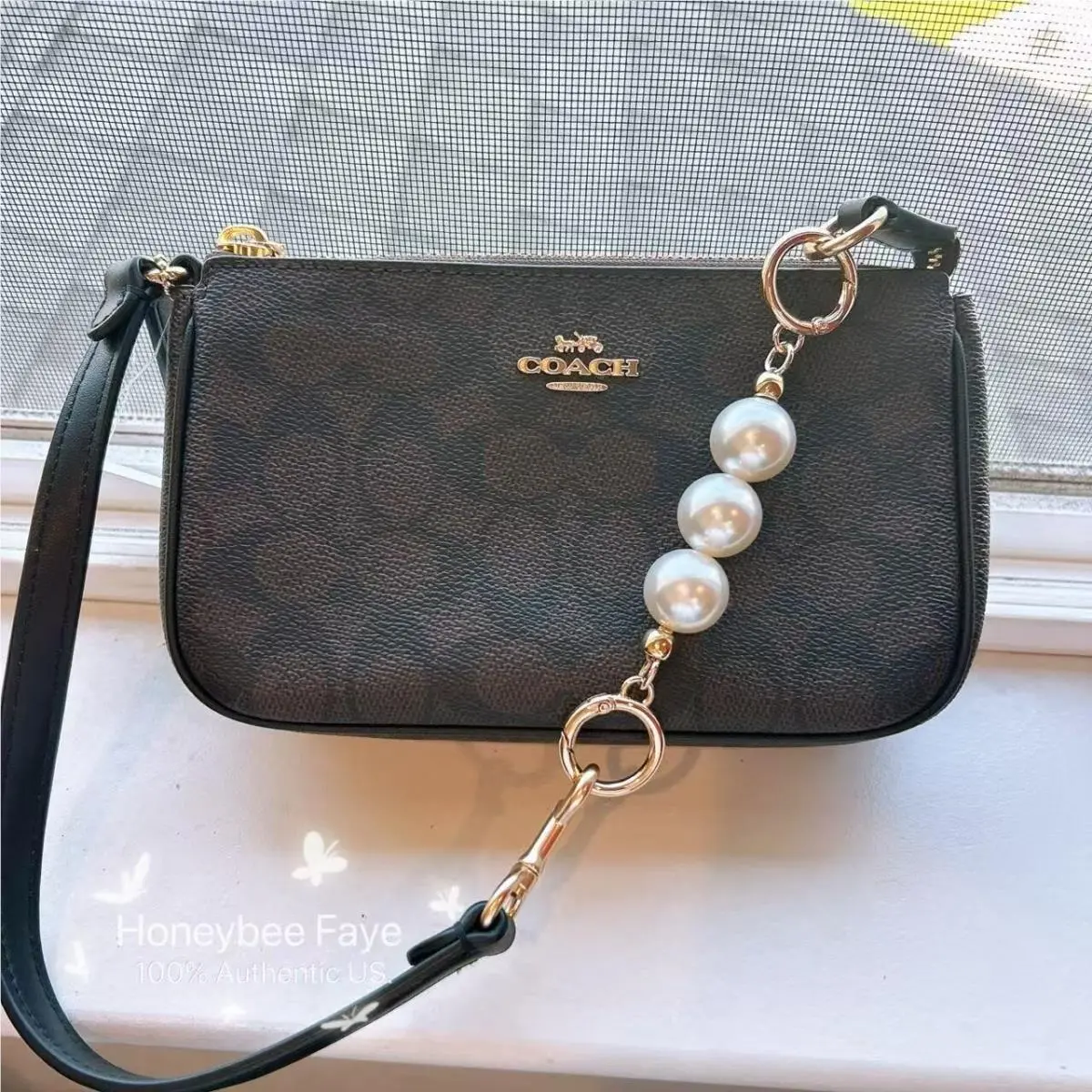 Coach Nolita 19 In Signature Canvas CW426 Plus Extended Pearl Cha